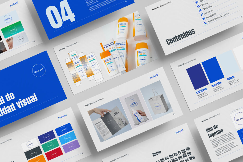 Identidad visual para marca dermatológica Neolucid